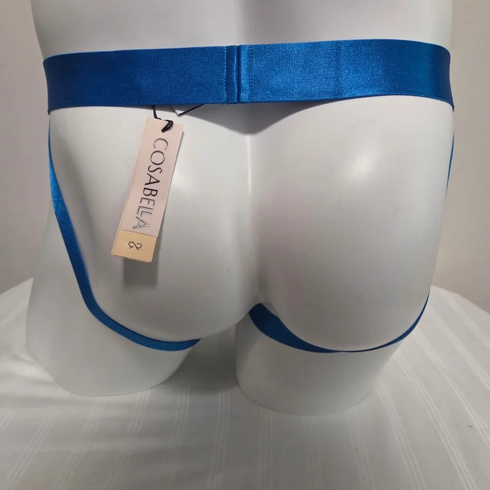 Cosabella Luxury Men's Lace Jock Strap Designer Underwear Udaipur Blue
